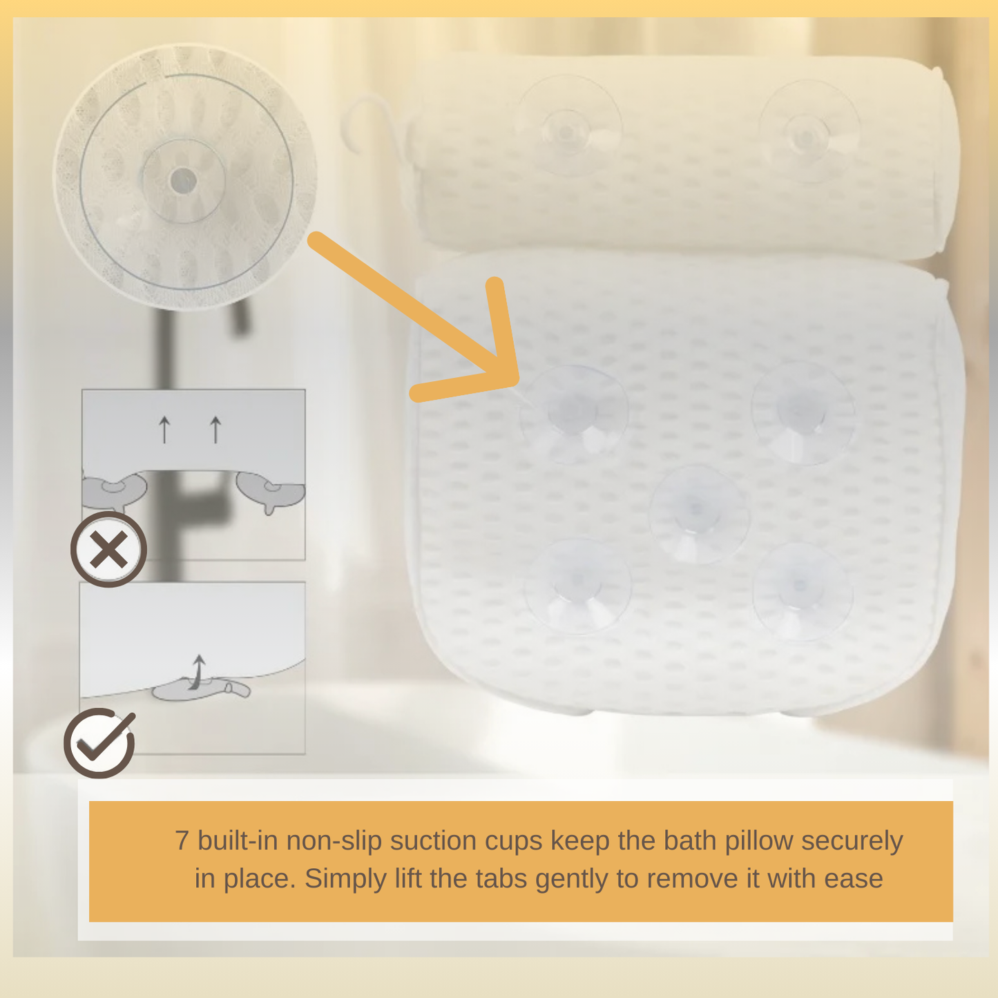 AquaRest™ 4D Air Mesh Bath Pillow