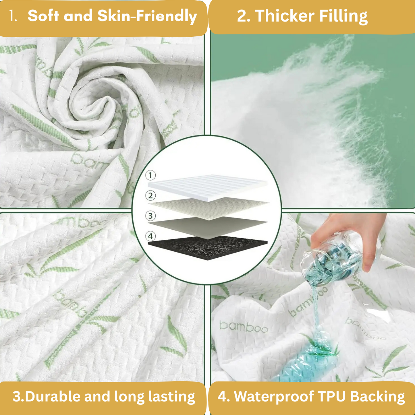 🍃TruBamboo Mattress Cooling Topper