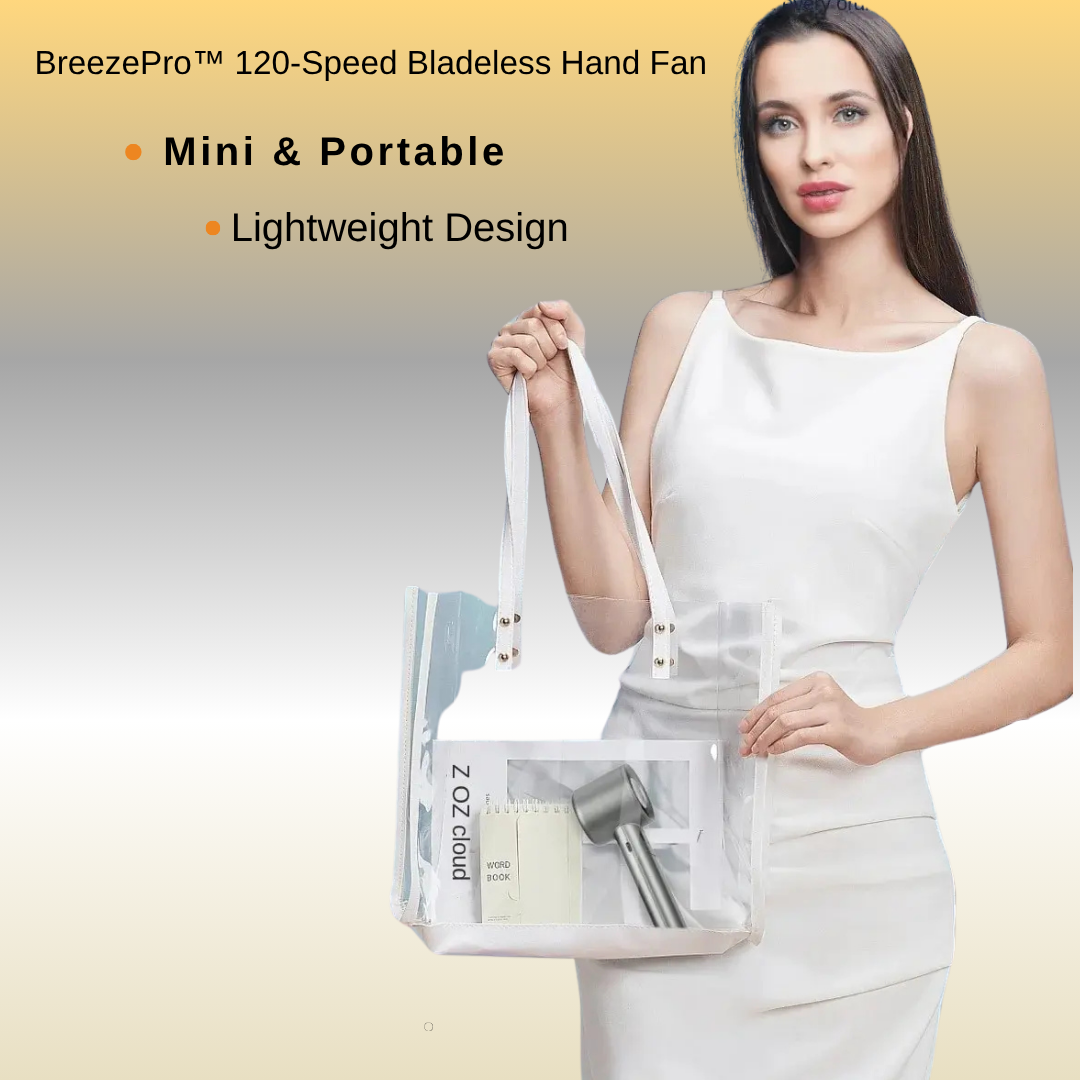 BreezePro™ 120-Speed Bladeless Hand Fan