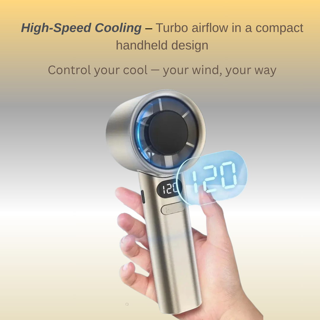 BreezePro™ 120-Speed Bladeless Hand Fan