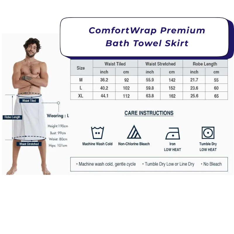 ComfortWrap Premium Bath Towel Skirt
